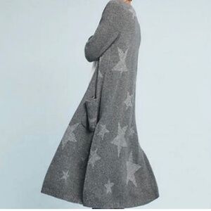 Anthropologie Knitted and Knottes Longline Star Duster